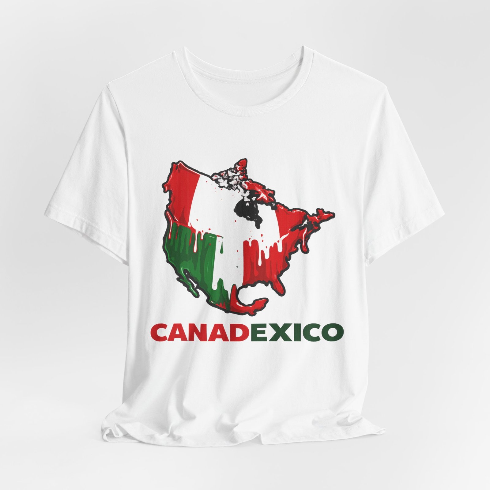 Canadexico Map T-Shirt — Canada + Mexico Flag Mashup Tee - Image 4